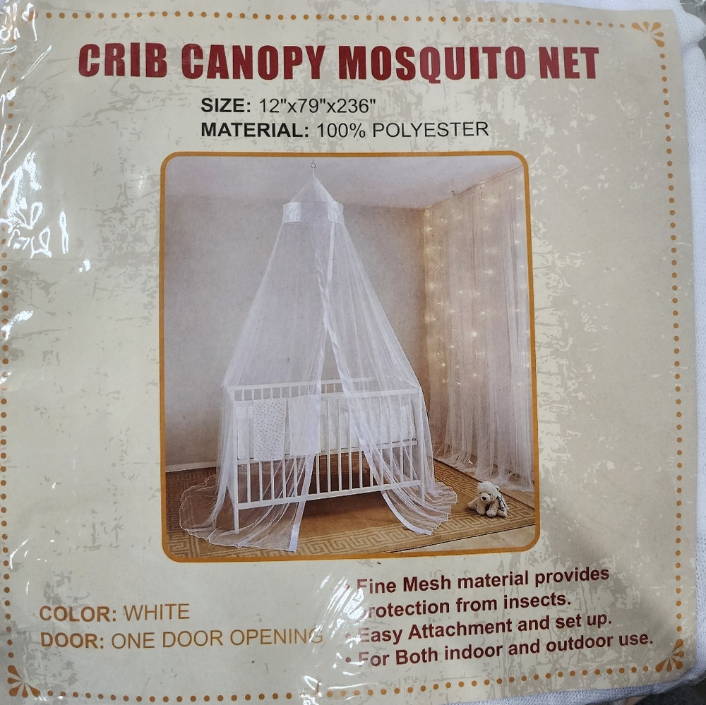 Crib size mesh canopy